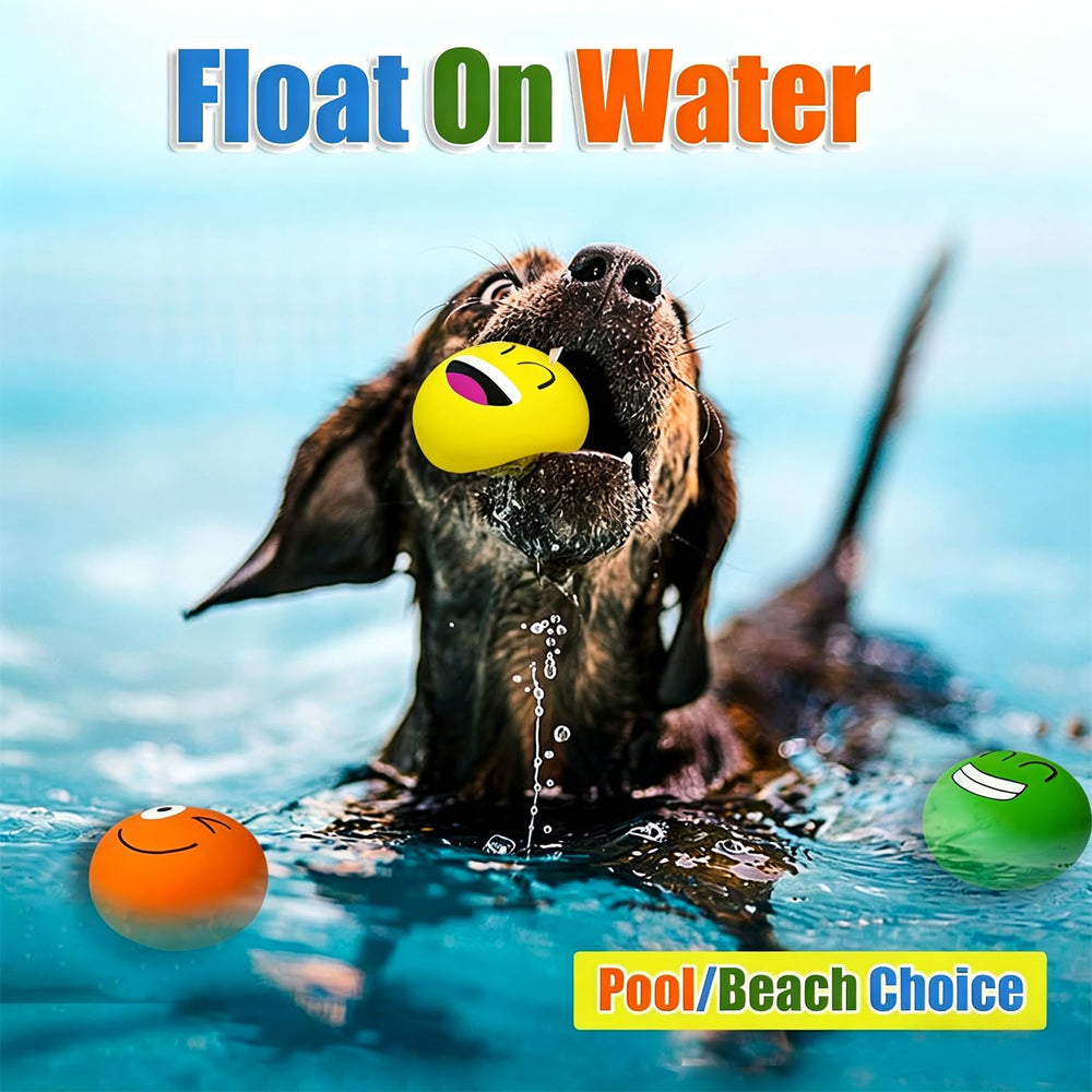 The UTOMING latex squeaky dog toy floating during water play.