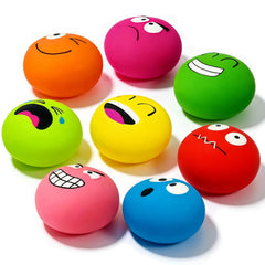 UTOMING latex squeaky dog toy shown from the front.