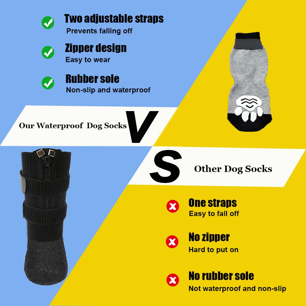 VALFRID dog shoes shown from below, highlighting the waterproof rubber sole.