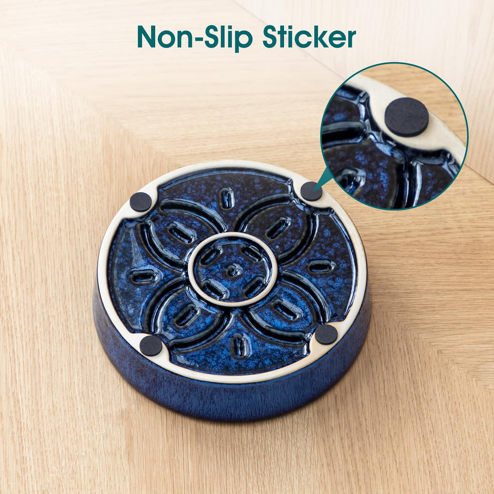 vancasso Slow Feeder Dog Bowl close-up showing its smooth glazed ceramic surface.