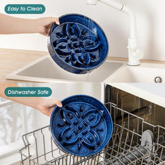 vancasso Slow Feeder Dog Bowl showing the non-slip pads on its base.