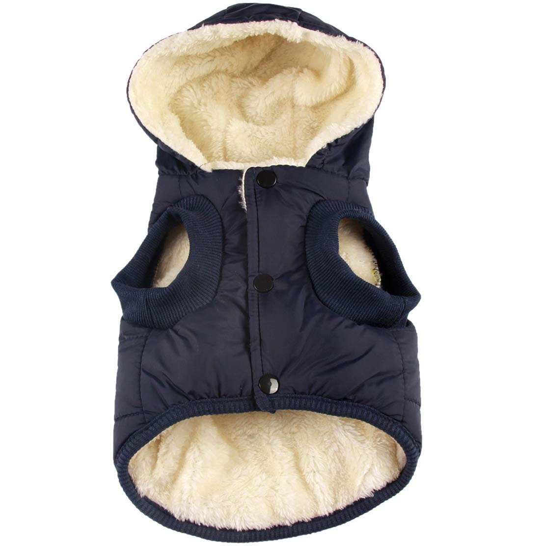 Vecomfy dog coat shown from the front with its overall shape visible.