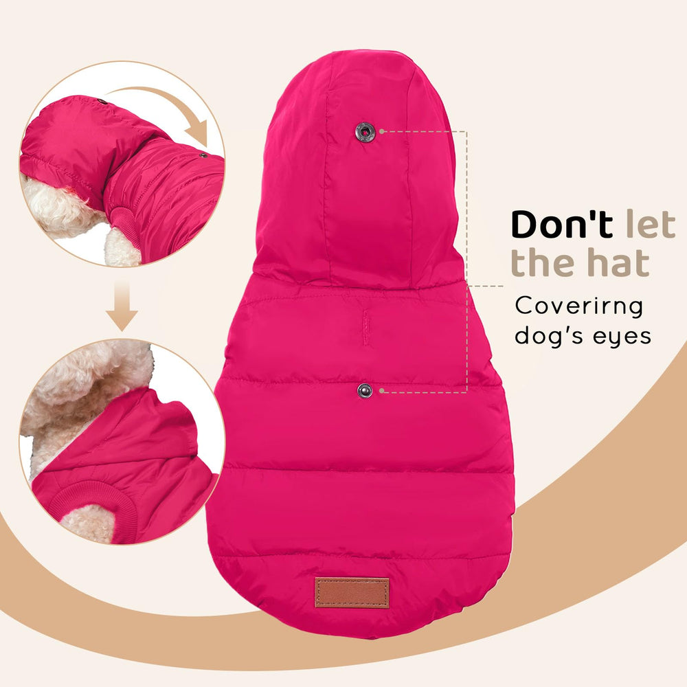 Vecomfy dog coat back opening for leash access.