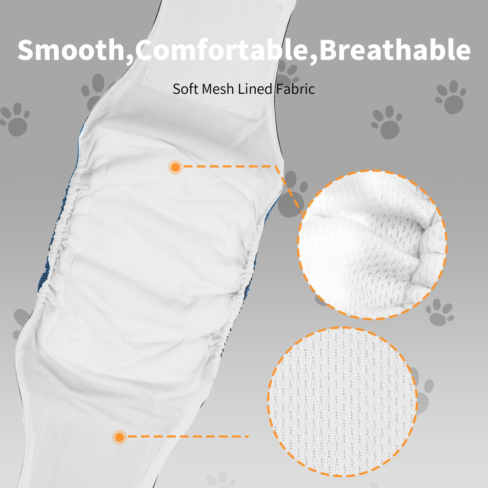 Vecomfy male dog belly band close-up of the hook-and-loop fastener.