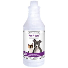 Vet Classics Pet-A-Lyte oral electrolyte solution bottle shown from the front.