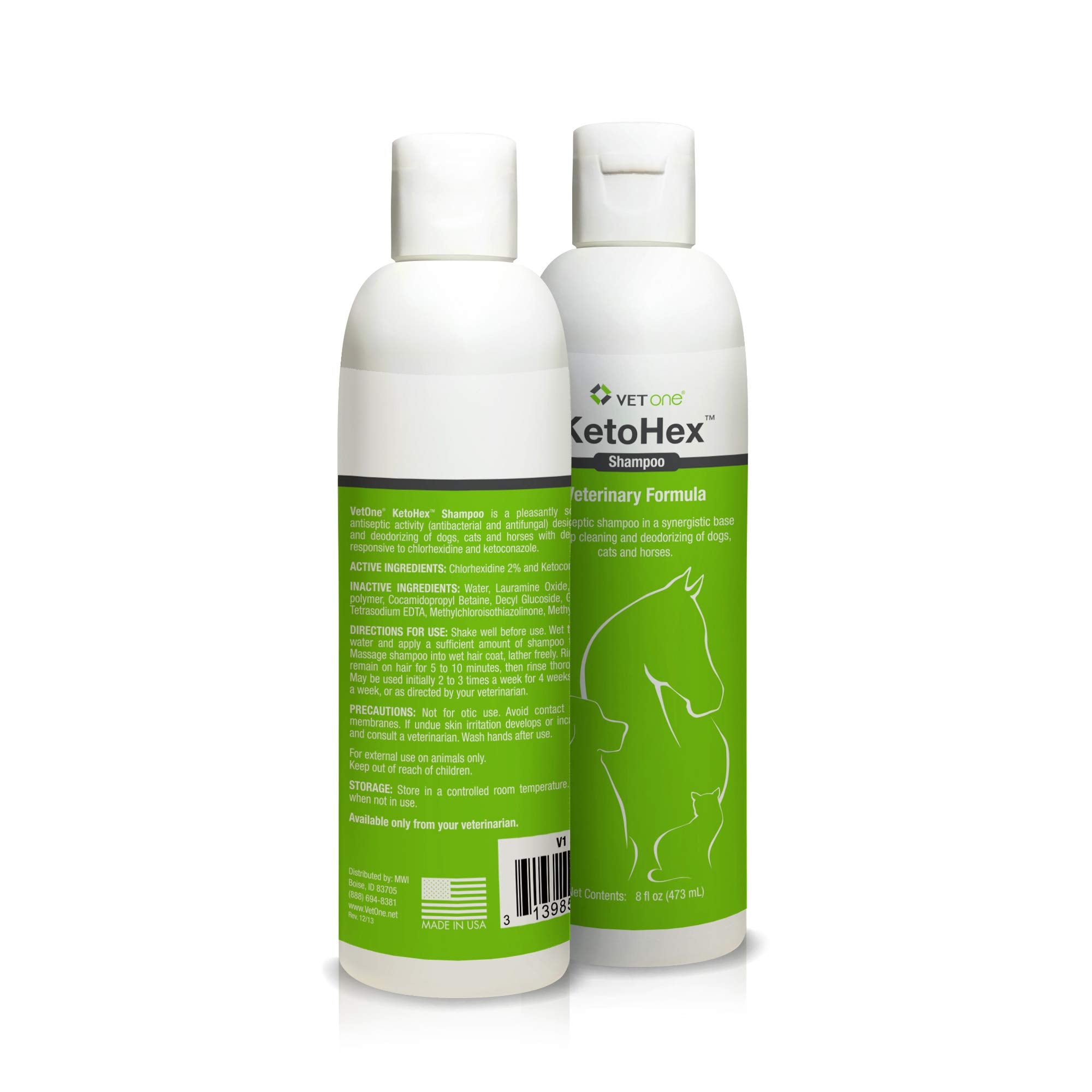 Vet One Shampoo label shown in close view.