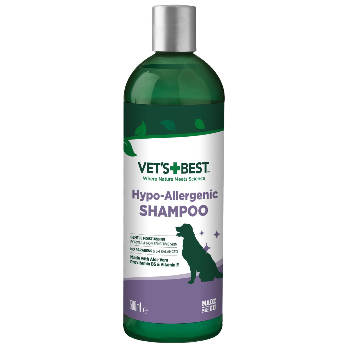 Vet’s Best Hypo-Allergenic Dog Shampoo shown from the front.