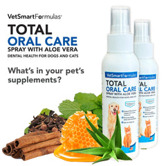 VetSmart Formulas Oral Care Spray nozzle shown in close-up.
