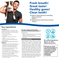 VetSmart Formulas Oral Care Spray being added to a pet's water bowl.
