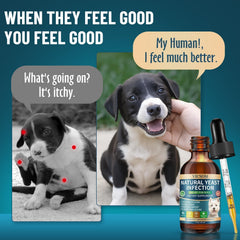 VICSOM dog yeast support label highlighting the formula ingredients.