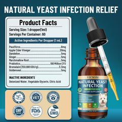 VICSOM dog yeast support set showing the included bottles.