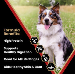 Rear view of the VICTOR Purpose Nutra Pro dog food bag.