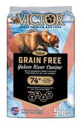 VICTOR Yukon River Canine dry dog food bag shown from the front.