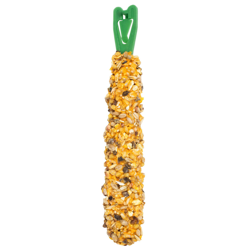 Vitakraft guinea pig fruit stick treat shown with its natural wood center.