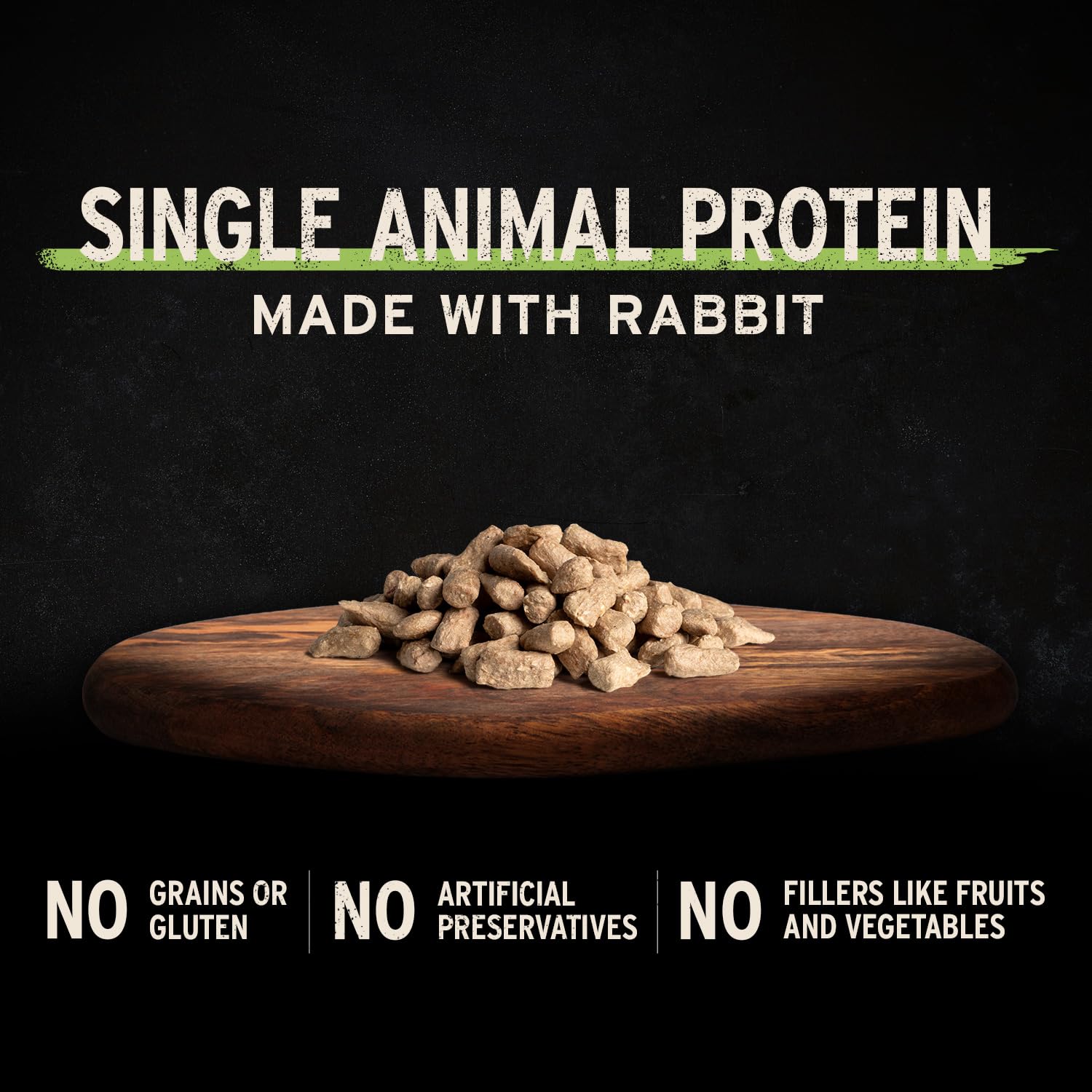 The crunchy surface of Vital Essentials freeze-dried rabbit dog treats.