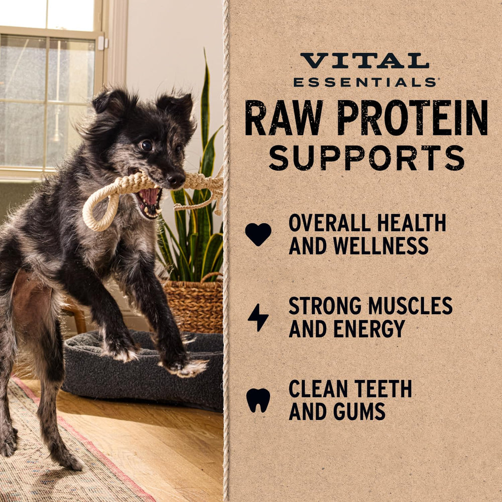 Vital Essentials rabbit dog treats used as a reward during dog training.