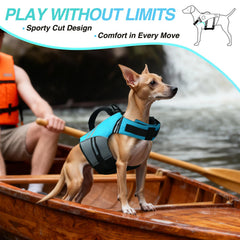 VIVAGLORY dog life vest showing its open neck and chest design.