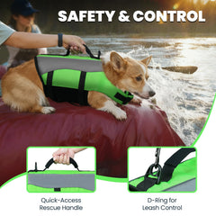 VIVAGLORY dog life vest reflective trim shown in a close-up view.