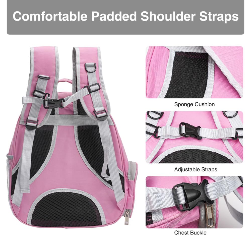 Vivicreate cat backpack carrier showing the mesh side panels.