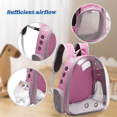 Vivicreate cat backpack carrier showing the padded shoulder straps.