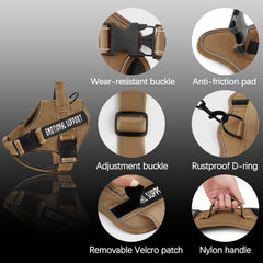VOOPET emotional support dog harness with reflective identification detail.