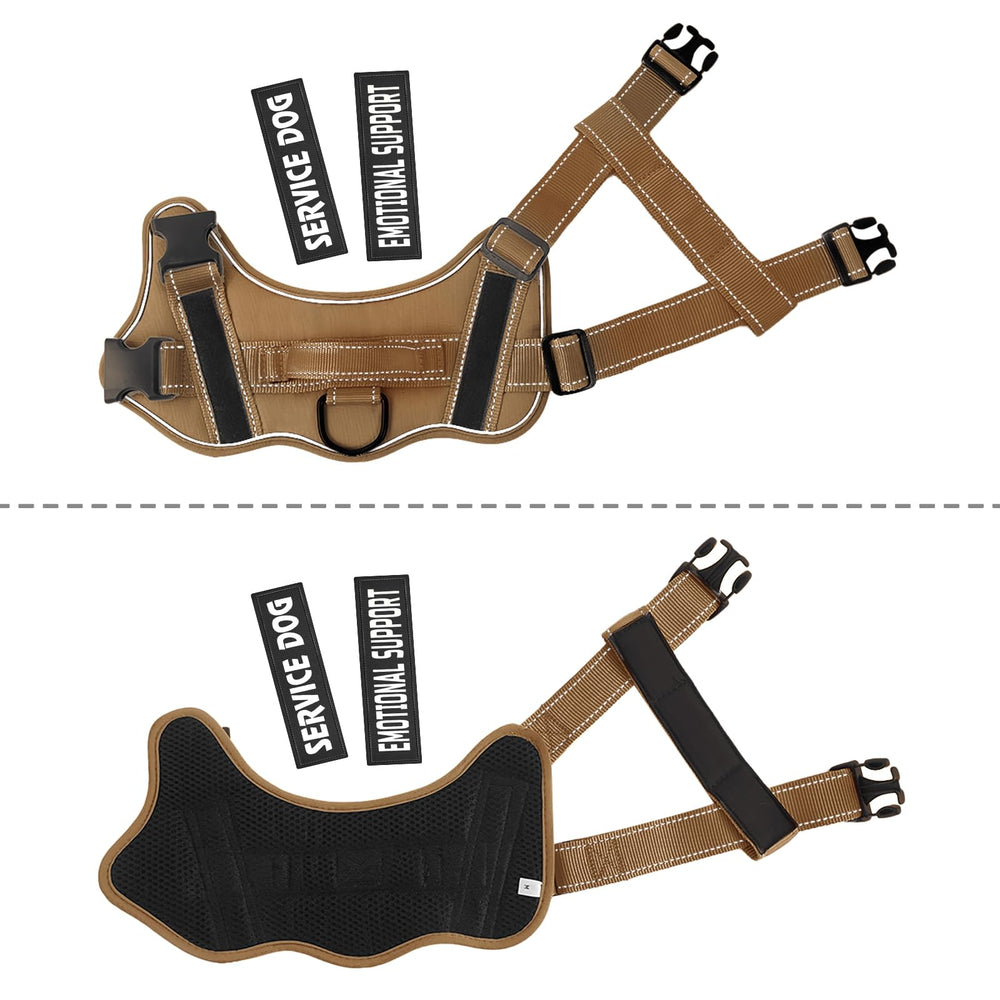 VOOPET emotional support dog harness with its removable service dog patch.