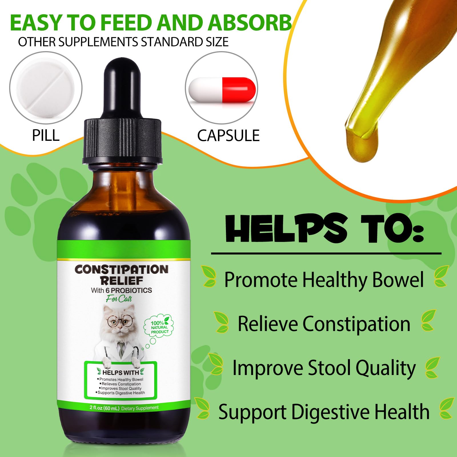 VOSIFSDIY Cat Constipation Relief shown as a two-piece pack.