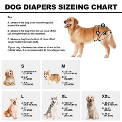 VUNCESSIN female dog diaper shown being worn by a dog.