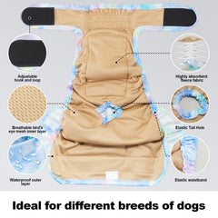 VUNCESSIN female dog diaper detail showing the opening for the dog's tail.