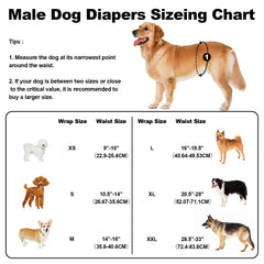 VUNCESSIN male dog belly band showing its hook-and-loop fastening.