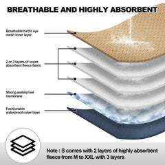 VUNCESSIN male dog belly band showing the soft knitted lining.