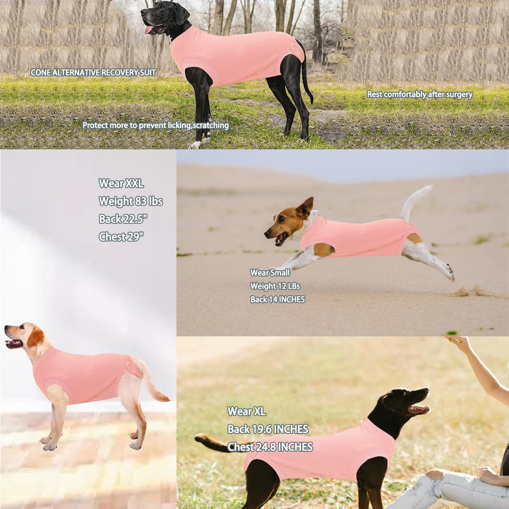 Wabdhaly dog recovery suit zipper and adjustable closure detail.