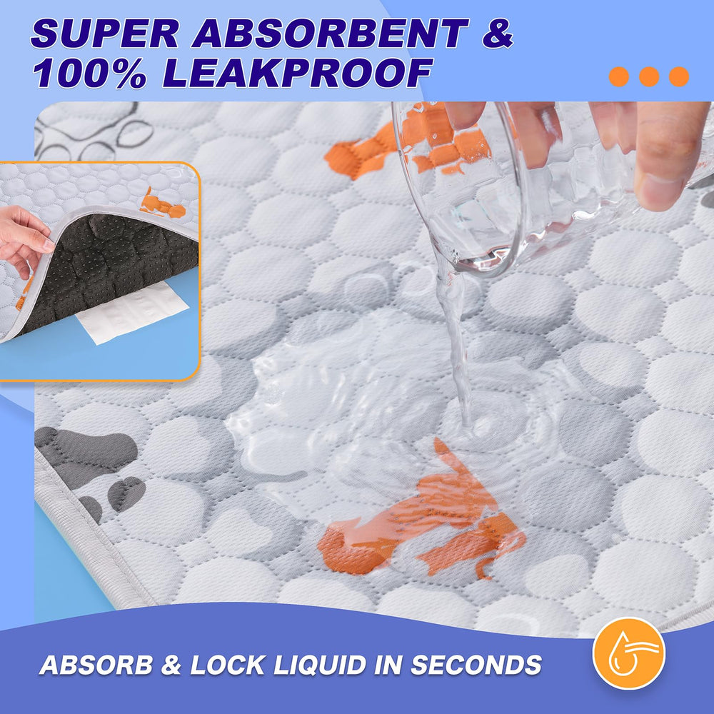WanpeeGoo dog pee pad close-up showing its layered absorbent and waterproof construction.