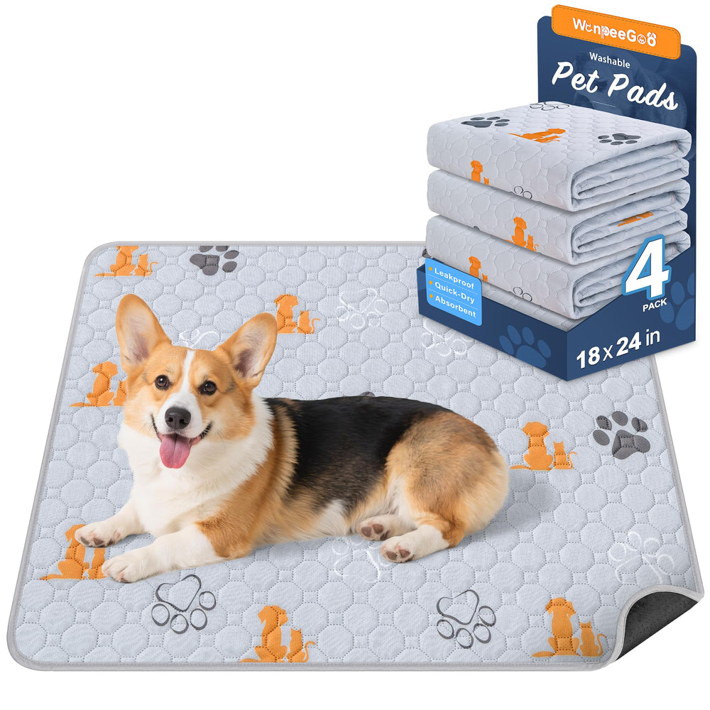 WanpeeGoo washable pee pad shown from above to display its full surface.