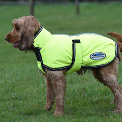 WeatherBeeta dog coat close-up showing the 300 denier outer.