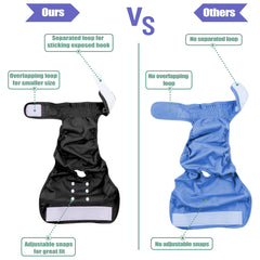 Wegreeco female dog diaper with a close view of the sewn-in absorbent pad.