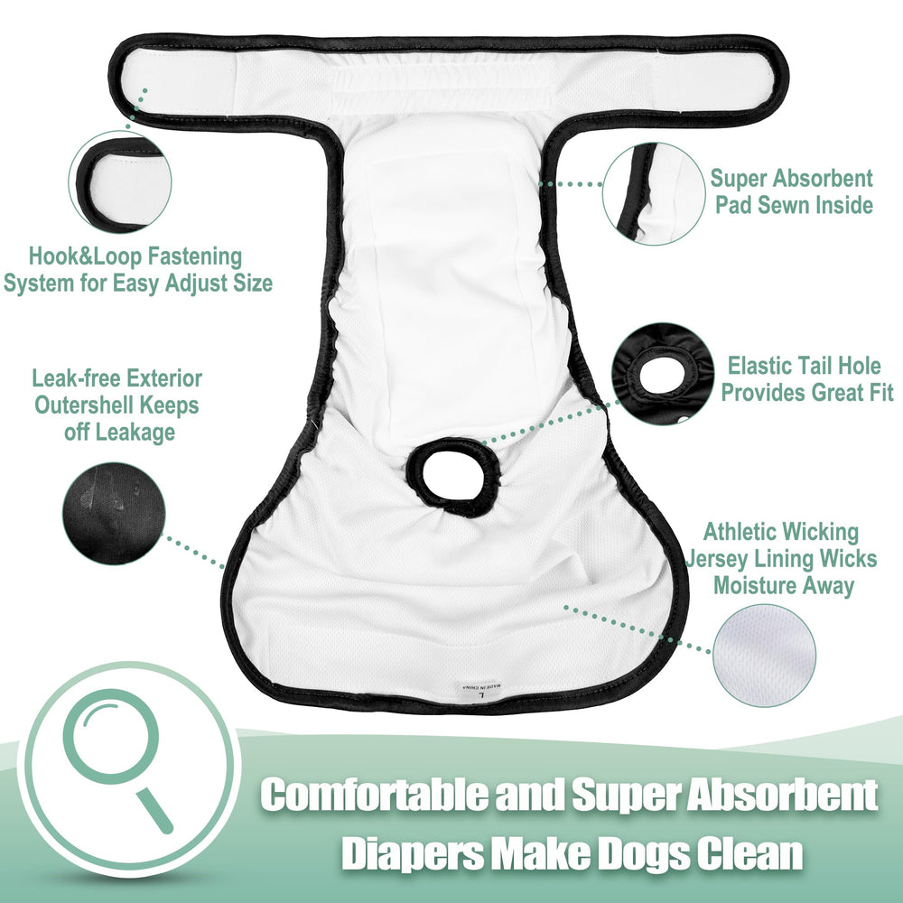 Wegreeco female dog diaper three-pack shown together.