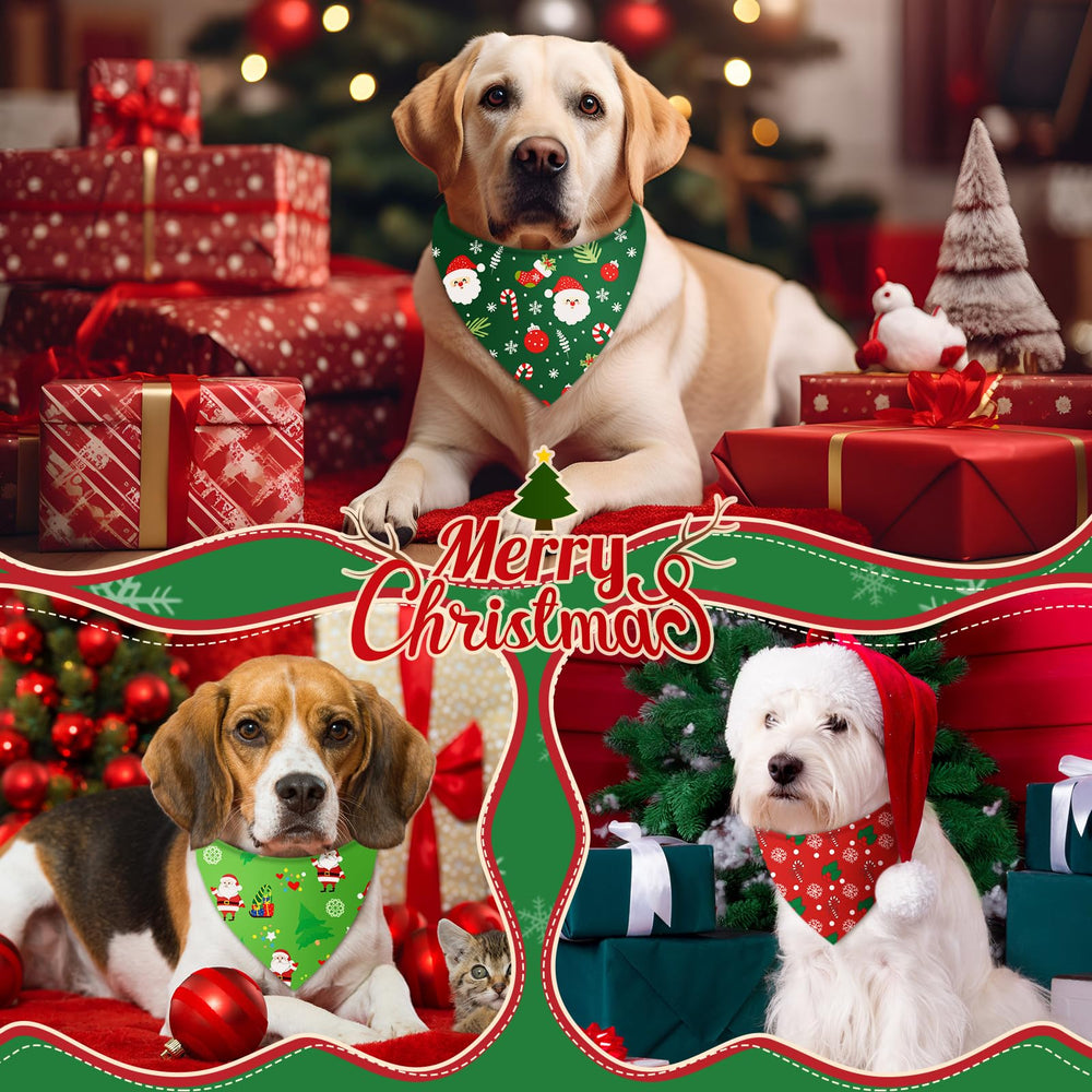 Weewooday Christmas pet bandana shown as a seasonal accessory for a cat.