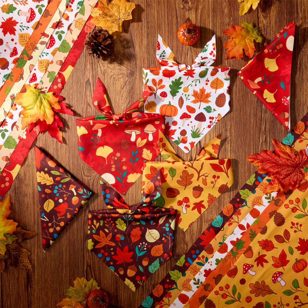 Weewooday dog bandana fabric shown close up to highlight its printed polyester material.