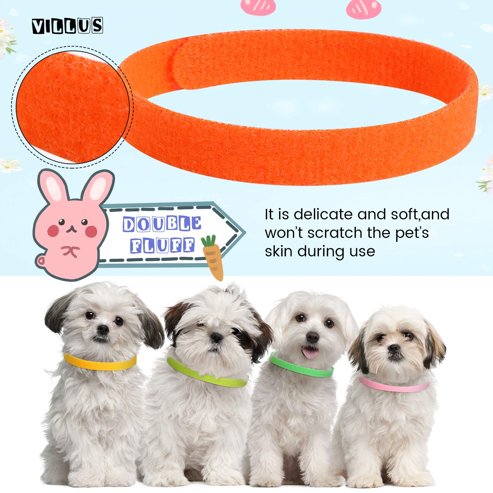 Weewooday newborn whelping collars displayed in an assortment of colors.