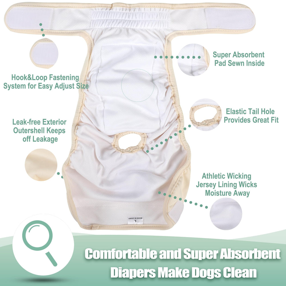Wegreeco female dog diaper shown worn as a wrap.
