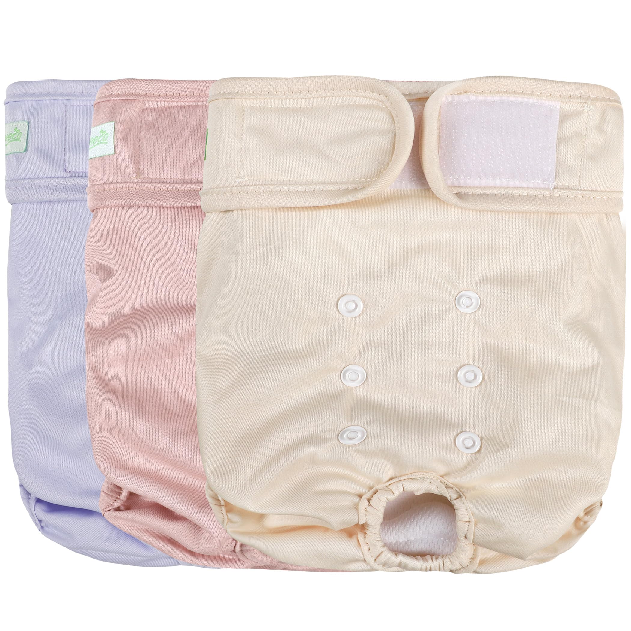 Wegreeco female dog diapers shown from the front.