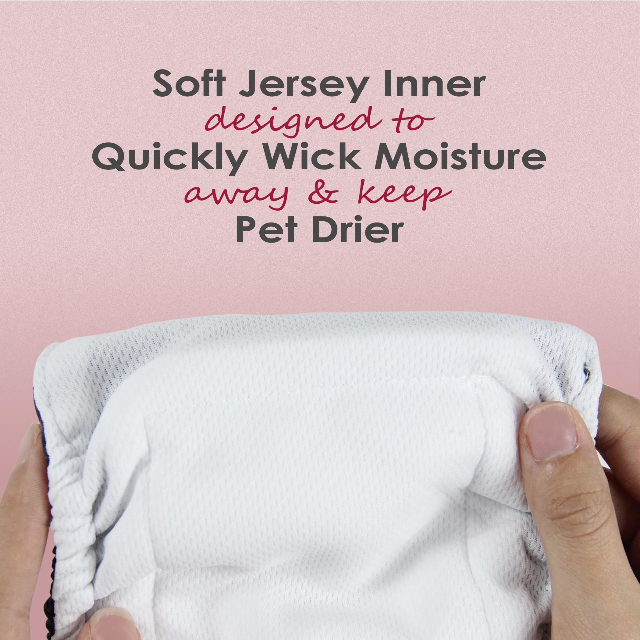 Wegreeco male dog belly band showing the sewn-in absorbent pad.