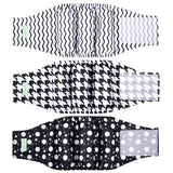 Wegreeco male dog belly band shown from the front in a houndstooth pattern.