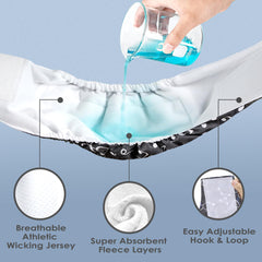 Wegreeco male dog belly band shown fitted around a male dog's waist.