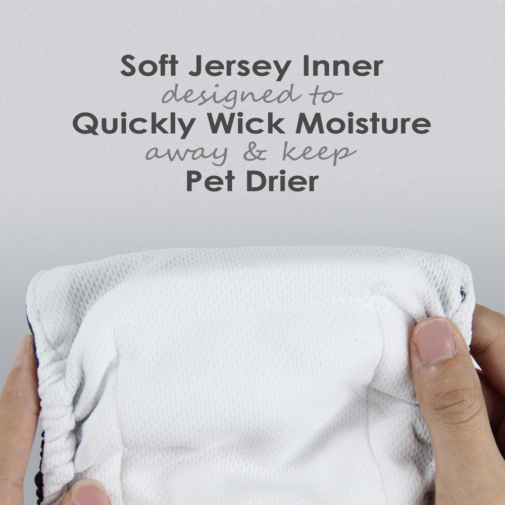 Wegreeco male dog belly band pack showing three washable wraps.