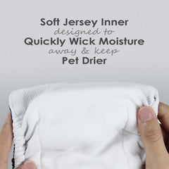 Wegreeco male dog belly band pack showing three washable wraps.