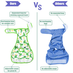 wegreeco reusable dog diapers with a close view of the hook-and-loop fastening.