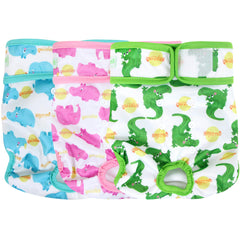 wegreeco reusable dog diapers shown from the front as a female dog diaper wrap.