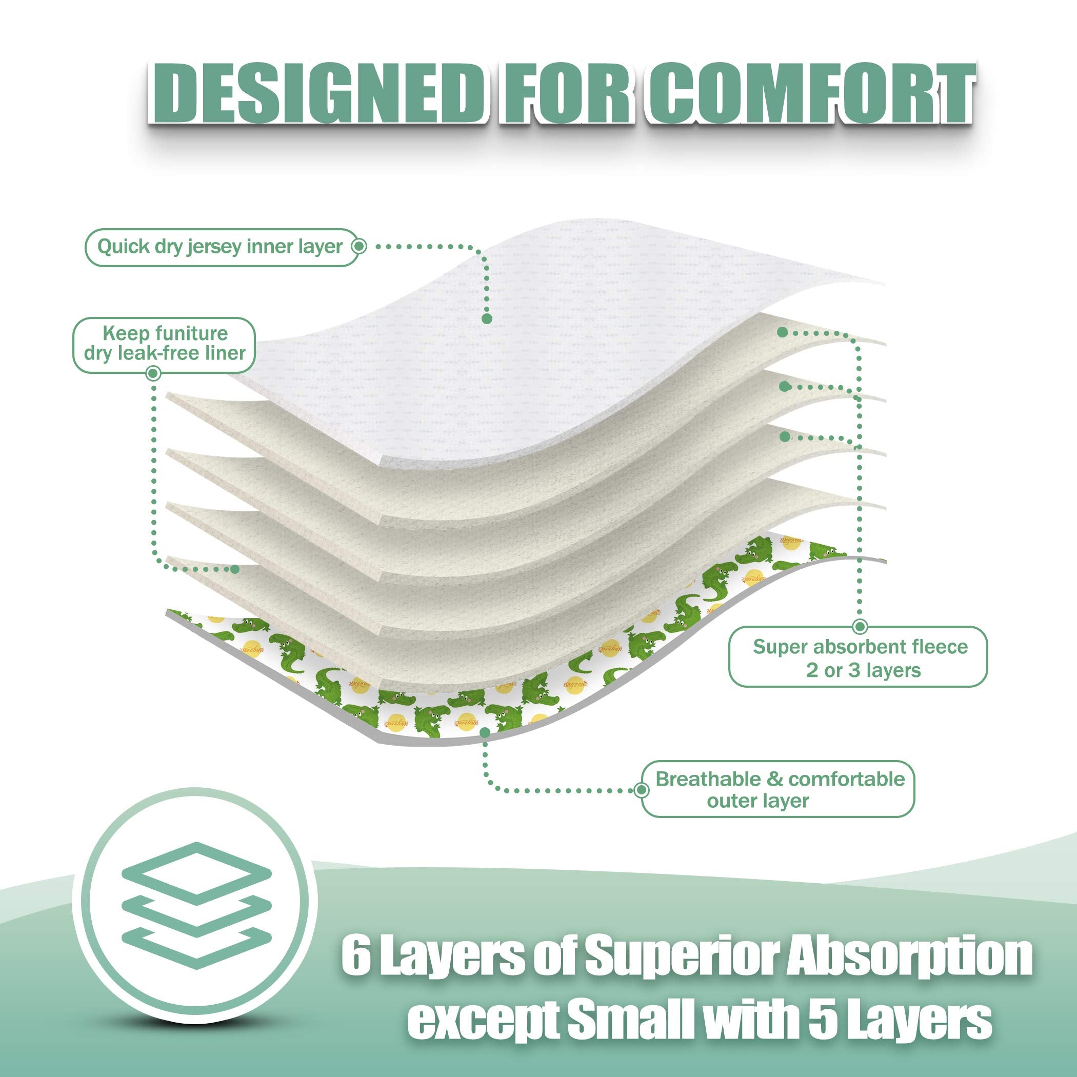 wegreeco reusable dog diapers shown in the three fashion colors included in the pack.
